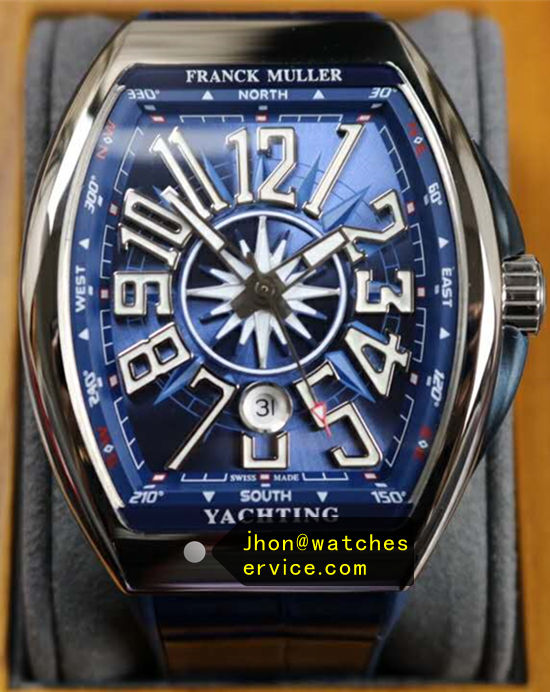 Steel Franck Muller 44MM Yachting-OG Blue