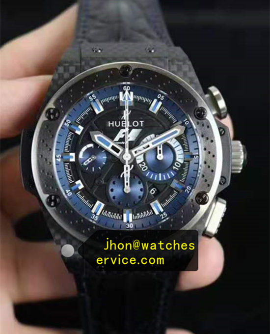 Blue Hublot Ferrari F1 Carbon Fiber