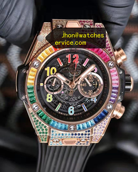 Gradient Color Multi Hublot Big Bang Black Bracelet
