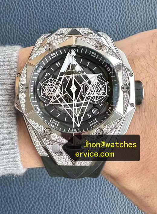 Diamonds Titanium 45MM Hublot Sang Bleu II