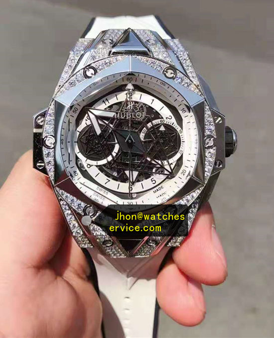 Moissanite Mosaic Titanium Hublot Sang Bleu II