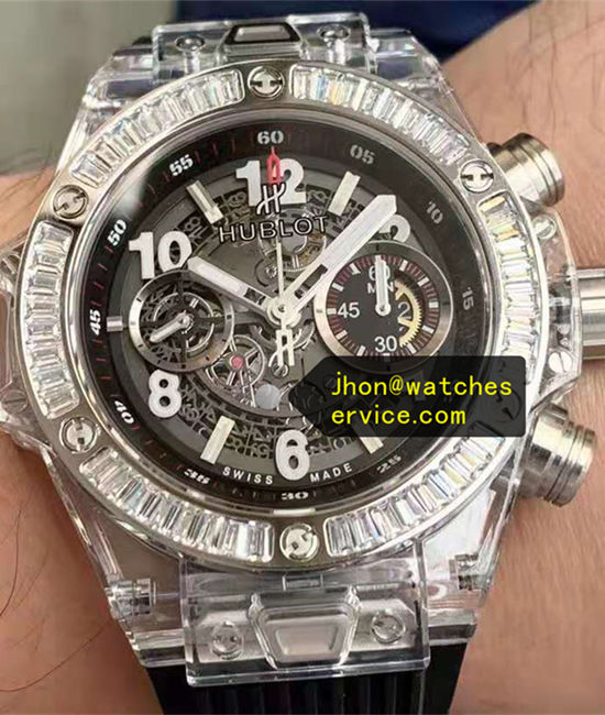 Black Strap Transparent Crystal Big Bang Unico 45MM