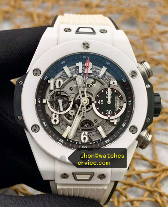White Ceramic 45MM Hublot Big Bang