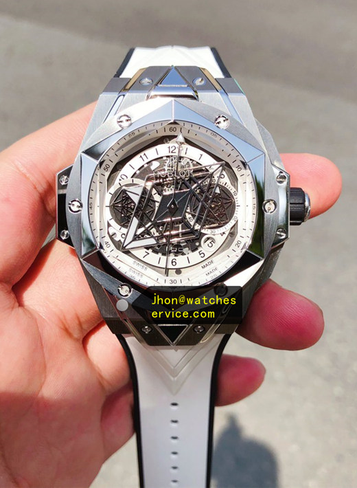 Titanium 45MM White Hublot Sang Bleu II