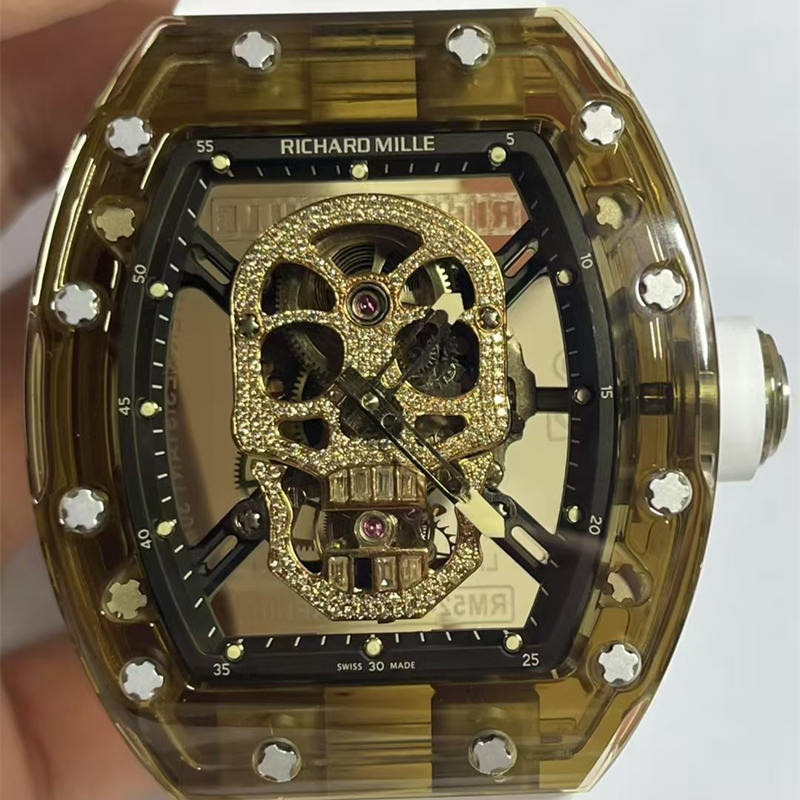 Vanitas Vanitatum Super Clone RM 52 01 Brown Sapphire Skull Tourbillon
