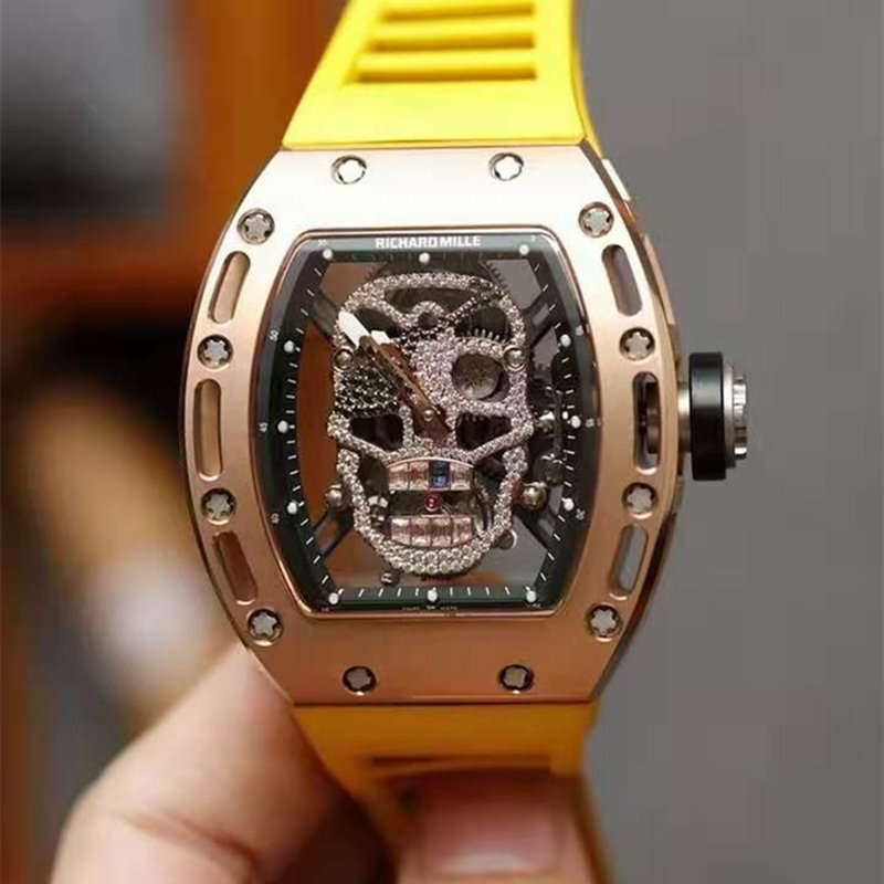 Diamonds Skull Rose Gold RM 052 Real Tourbillon