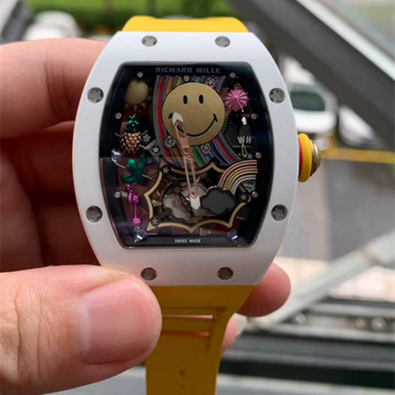 RM 88 Smiley White Ceramics Tourbillon Super Clone