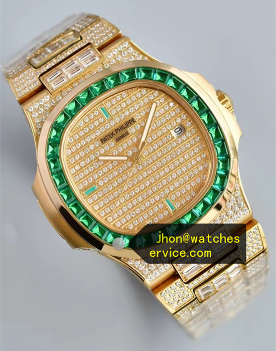 Green Square Diamonds Nautilus 5719 Real Gold