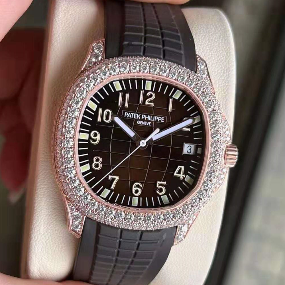 Aquanaut 5167R 001 Diamonds Set Super Clone Chocolate Grenade