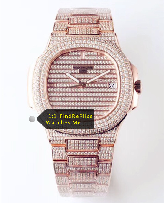 Rose Gold Inlaid Diamonds Nautilus 5719
