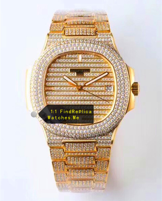 Gold Inlaid Diamond Nautilus 5719