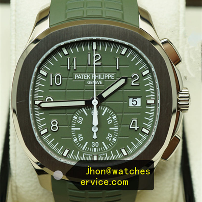 Aquanaut 5968G 010 White Gold Green Grenade Chronograph Super Clone