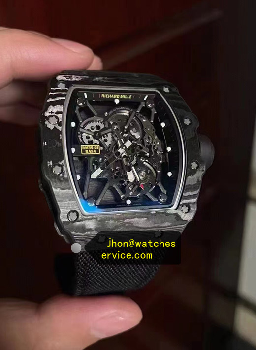 Black Textile Bracelet Carbon RM 35-01 Rafael Nadal