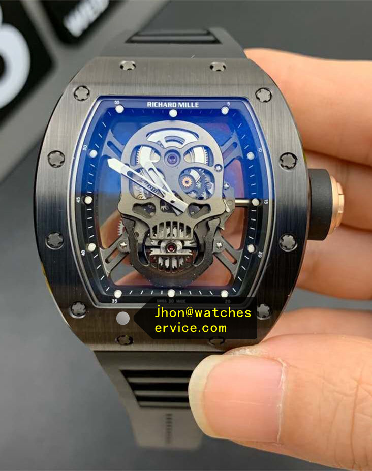 Ceramics RM 52-01 Black Skull Gold Side