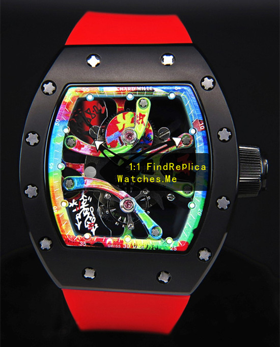 Red Bracelet RM 68-01 Color Graffiti Skeleton