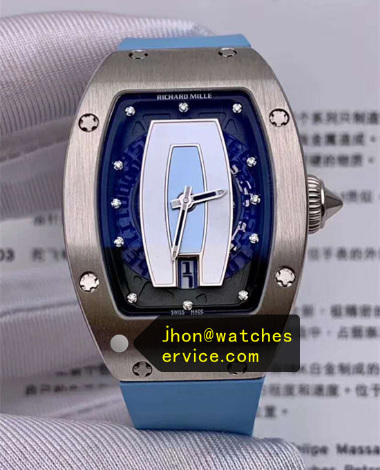 Blue Bracelet Lady RM 037 Titanium