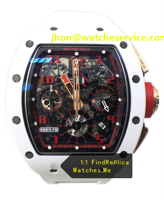 Red Dial RM011-FM White Ceramic