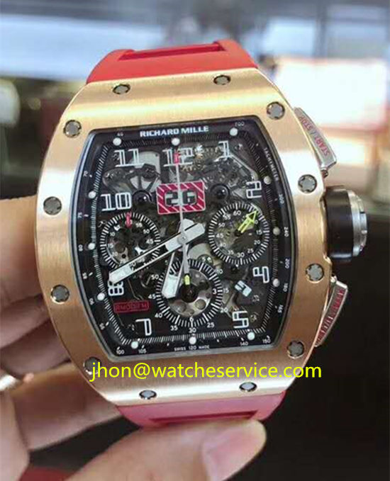 Red Bracelet RM-011-FM 18K-Gold Chronograph
