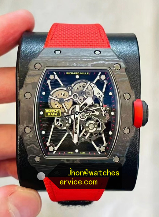 Red Textile Bracelet Carbon RM 35-01 Rafael Nadal