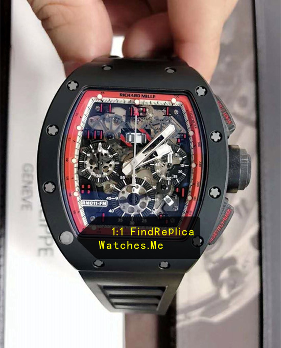 Black RM 011 Red Inner Frame Red Hour Mark