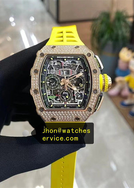 RM 11-03 Flyback Chronograph Rose Gold Full Diamonds