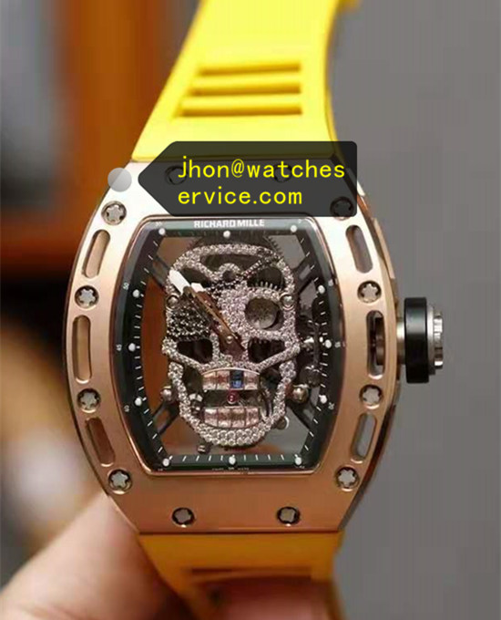 Diamonds Skull Rose Gold RM 052 Real Tourbillon