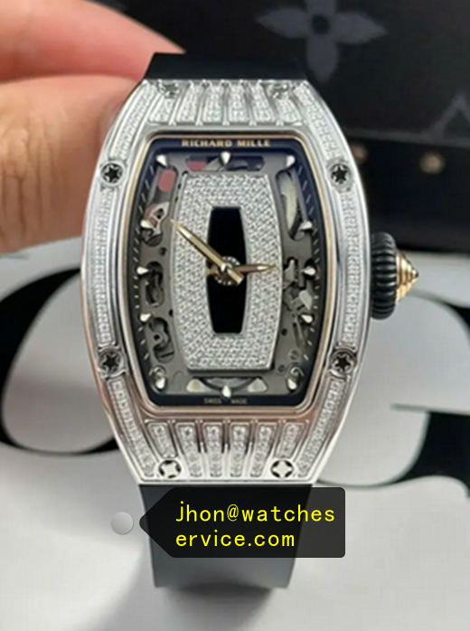 White Gold Diamond Set Black Automatic RM 07-01