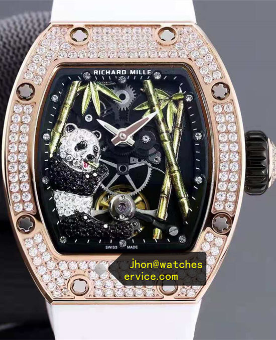 White Bracelet Diamonds RM 26-01 Panda
