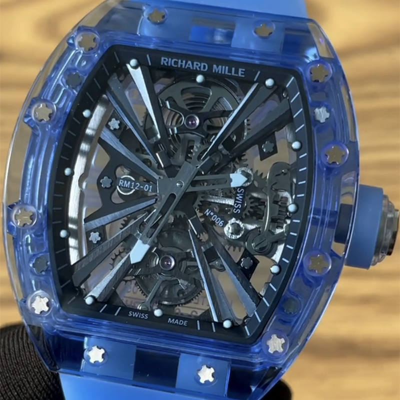 The J Balvin Super Clone RM 12 01 Blue Sapphire Tourbillon