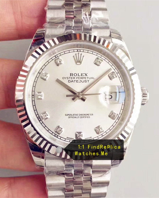 41mm White Face 316L Steel Datejust m126334