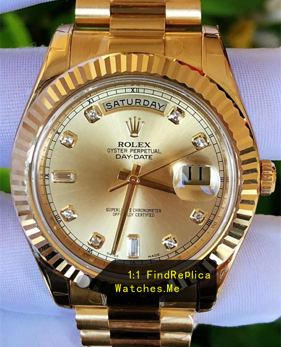 36mm Diameter Daydate 118238A-83208 Real Gold