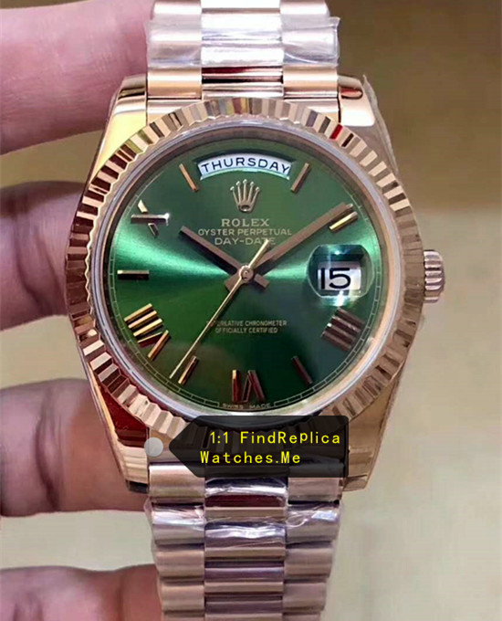 40mm Olive Green Dial Daydate 228235