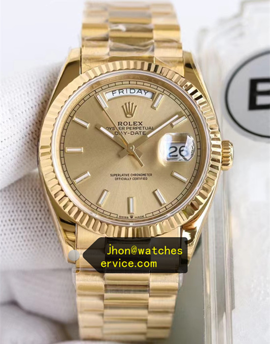 40mm Gold Dial Real Gold Rolex Day-Date