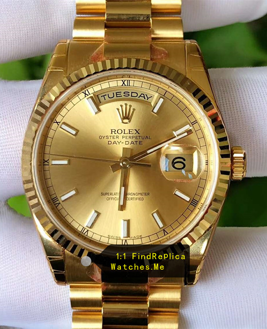 Real-Gold 36mm Diameter Daydate 118238