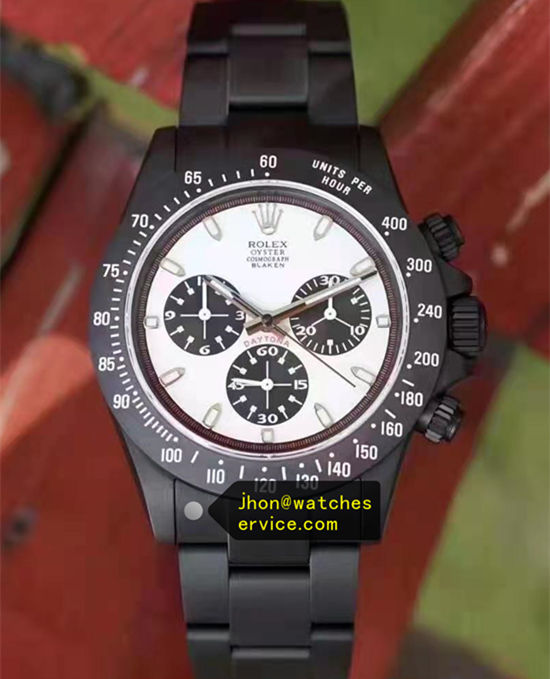 White Dial Rolex Paul Newman Black Steel