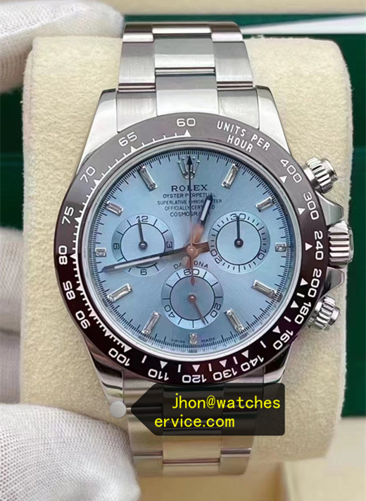 Baguette Dial Daytona 116506 Platinum Ice-Blue