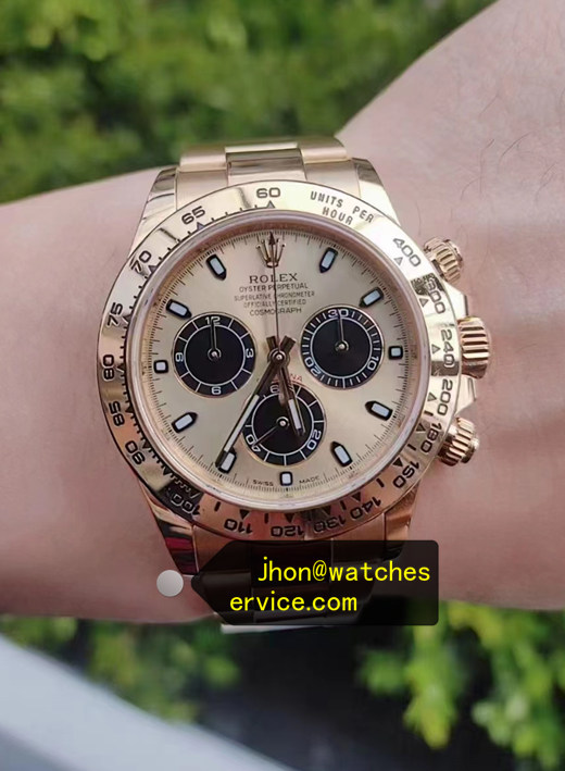 Champagne Black Dial Daytona 116508 Rose Gold