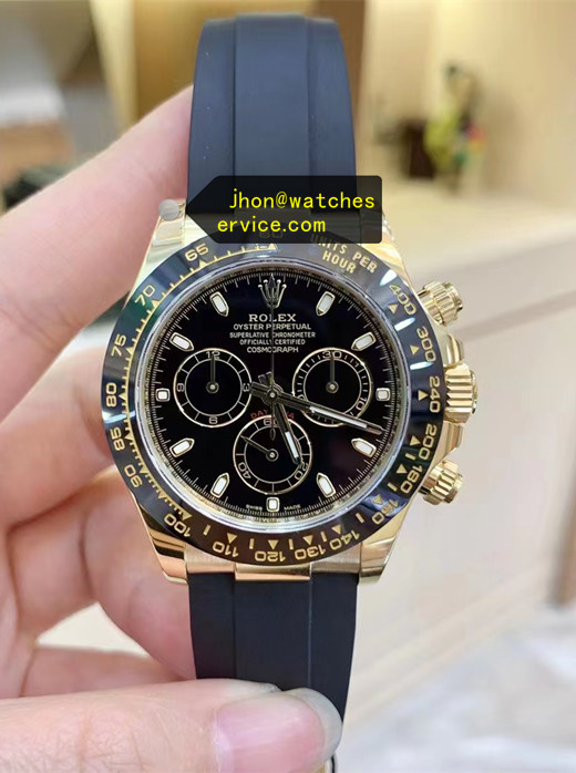Black Dial Daytona 116518LN Oysterflex Real Gold