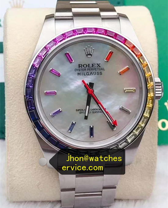 Rainbow Rolex Milgauss Fritillary Dial