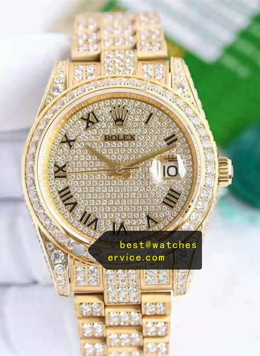 Real Gold Rolex Oyster 179458 All Diamonds