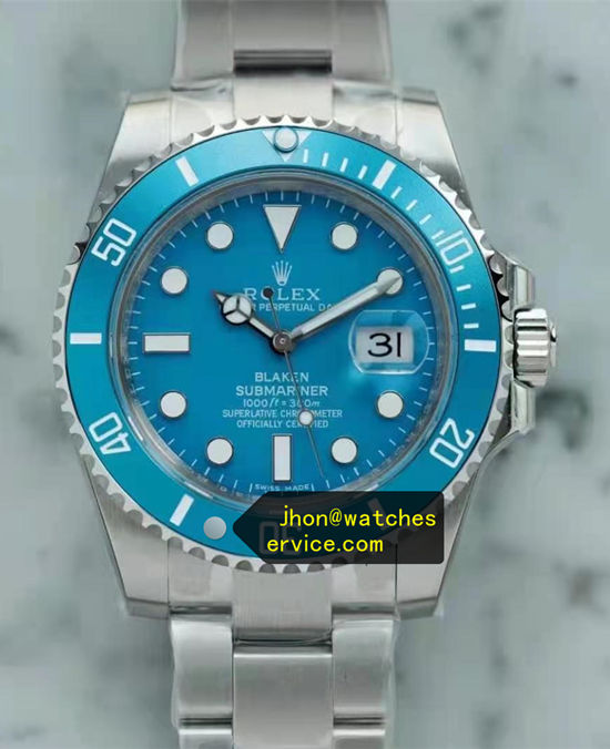 Light Blue Dial 904L Steel Blaken Submariner
