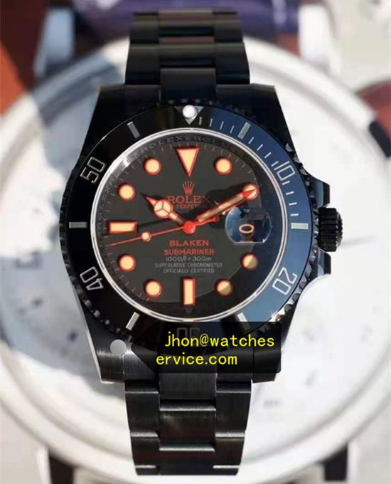 Orange Letters Blaken Black Submariner