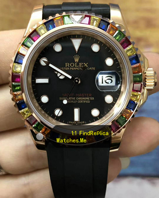 Colored Diamond Rolex Yachtmaster 116695SATS