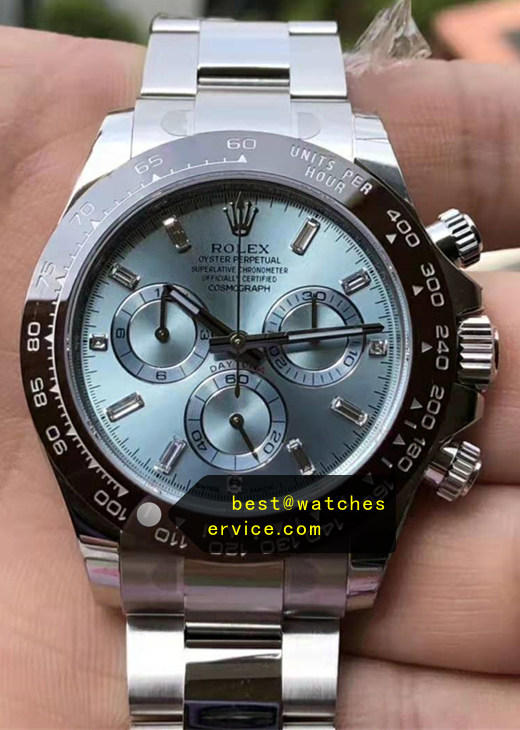 Chocolate Bezel Ice Blue Daytona m116506-0002 950-Platinum