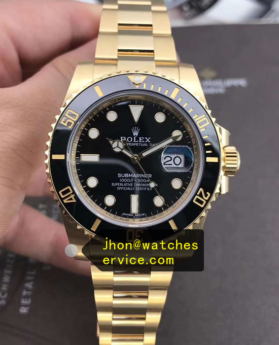 Real Gold 40mm Submariner 116618LN Black Dial